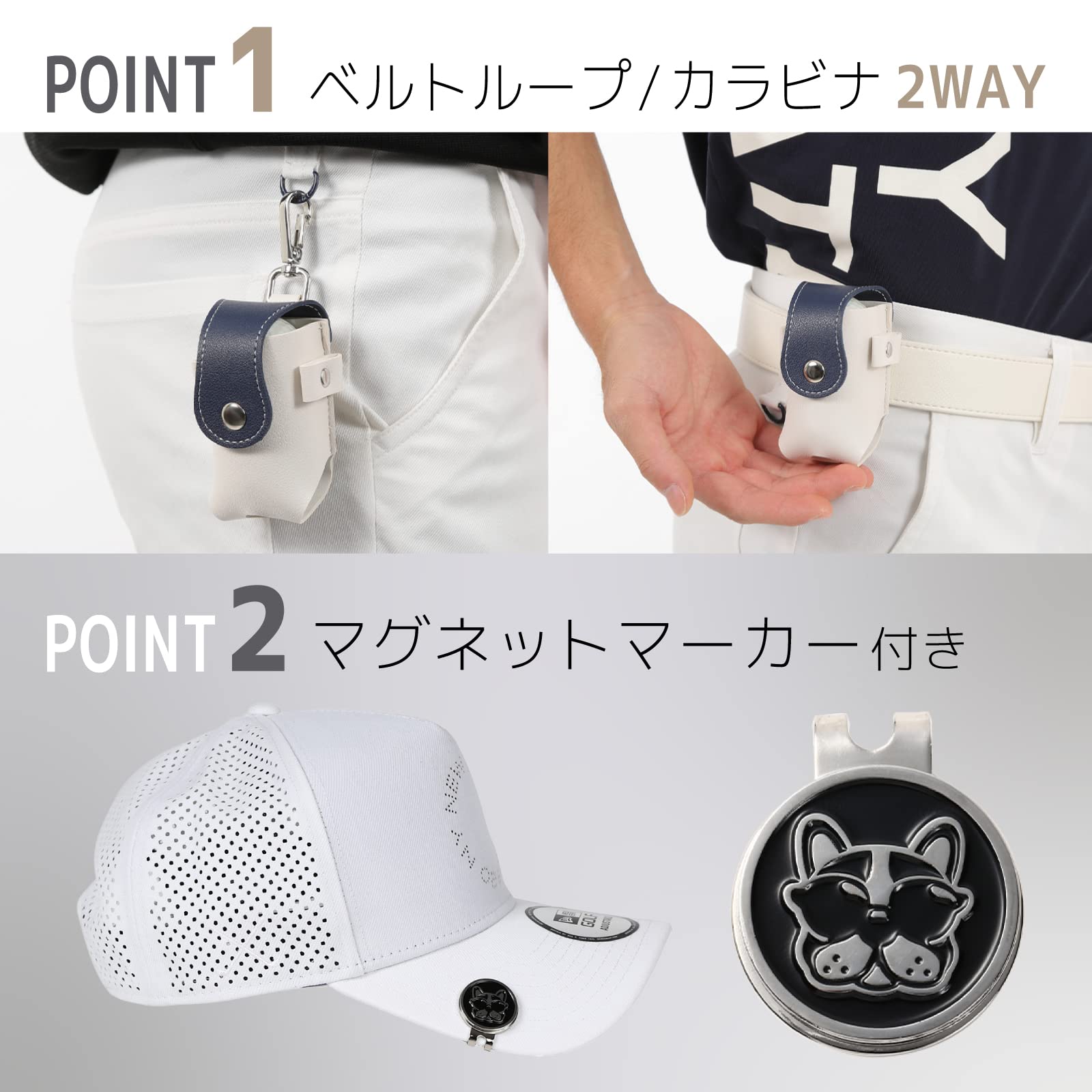 Amazon | BooGolf ゴルフボールケース ゴルフマーカー セット メンズ